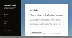 Desktop Screenshot of neejasticker.nl